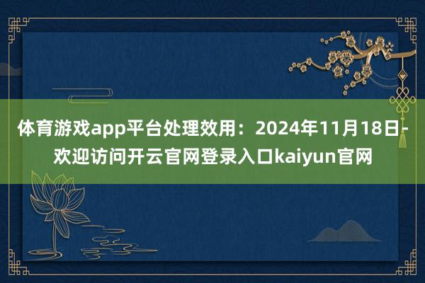 体育游戏app平台处理效用：2024年11月18日-欢迎访问开云官网登录入口kaiyun官网