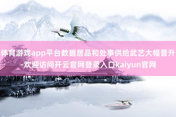 体育游戏app平台数据居品和处事供给武艺大幅晋升-欢迎访问开云官网登录入口kaiyun官网